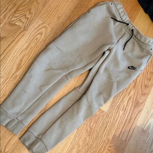 Nike Kids Beige Joggers with Black Accents